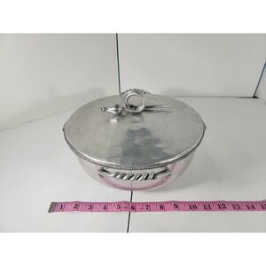 VTG B.W. Buenilum Aluminum Casserole Serving Bowl With Lid With a Pyrex Bowl